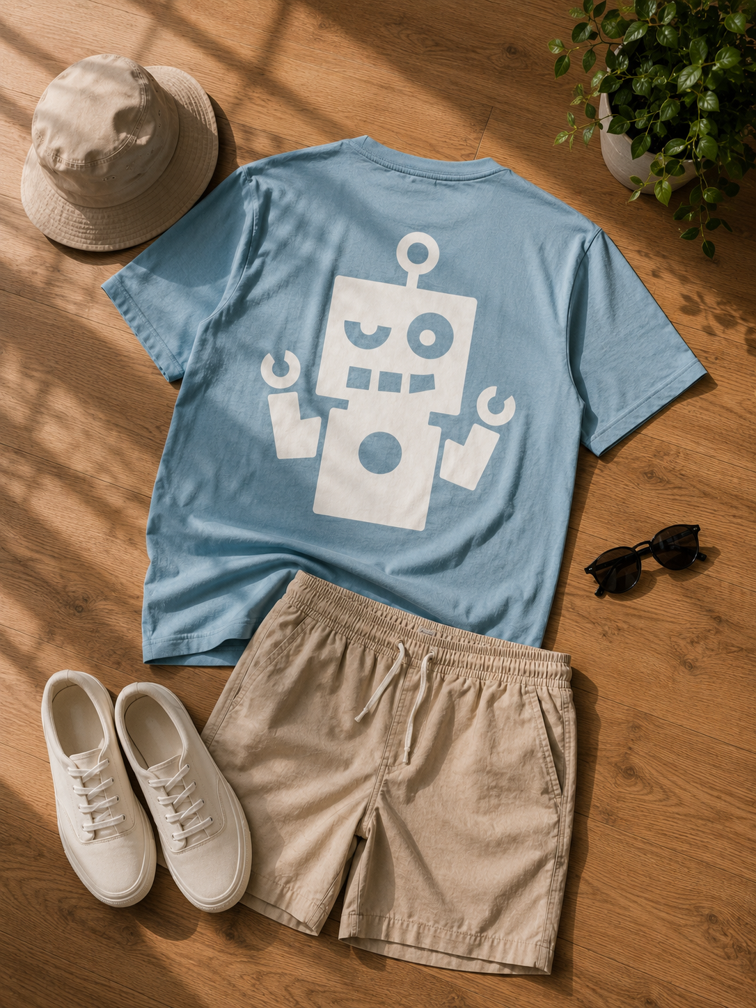 Camiseta azulin - logo blanco