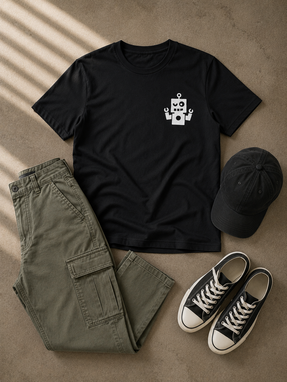 Camiseta negra - logo blanco