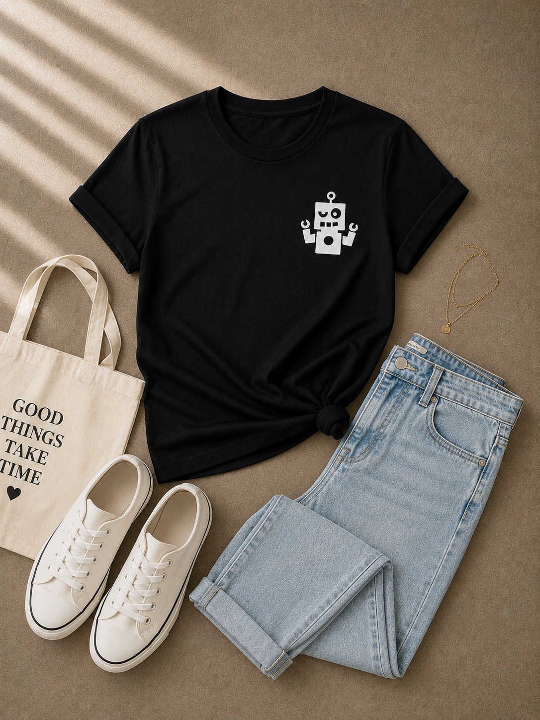 Camiseta negra - logo blanco