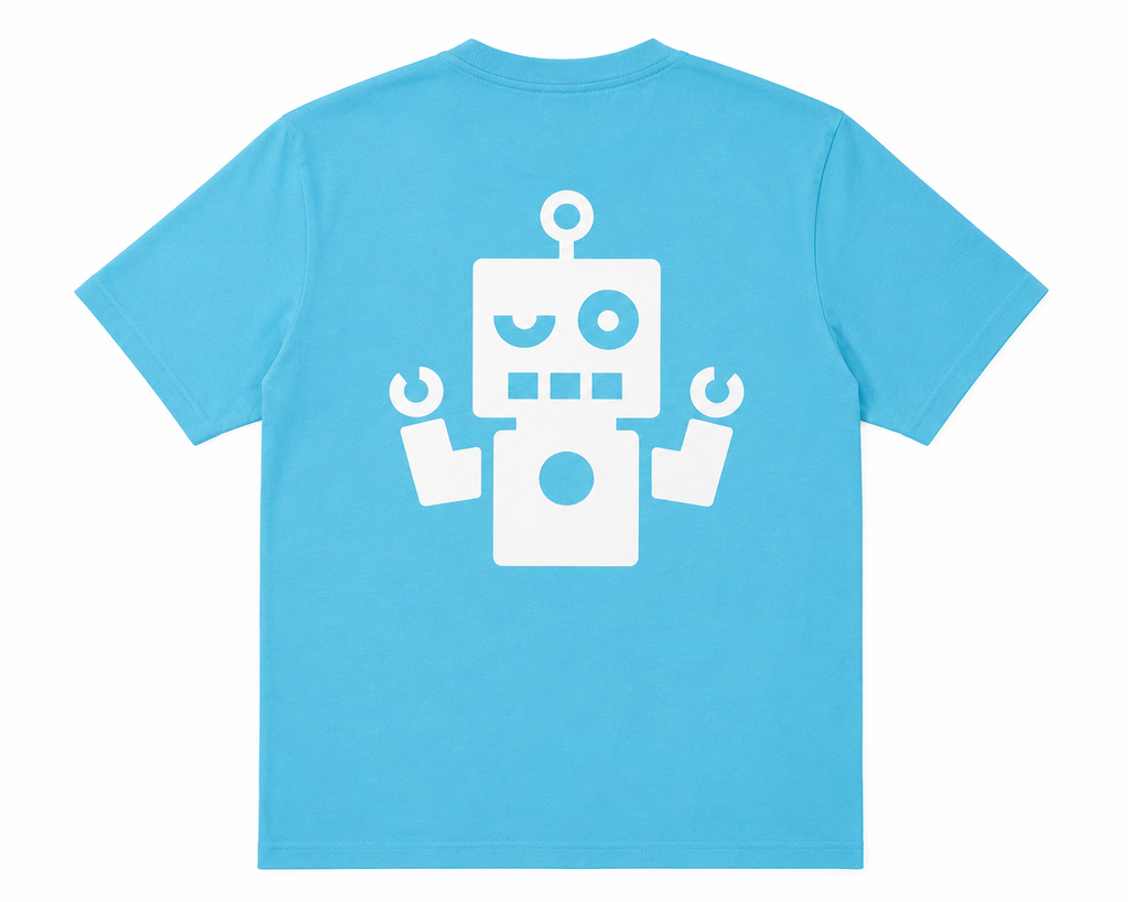 Camiseta azulin - logo blanco
