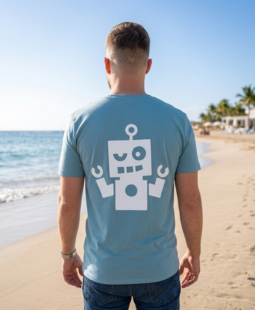 Camiseta azulin - logo blanco